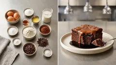 Ζουμερή σοκολατόπιτα ταψιού που ποτίζεται με ζεστή κουβερτούρα – αφράτη και σιροπιαστή